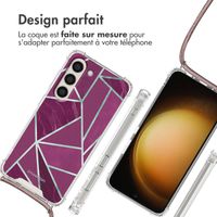 imoshion Coque Design avec cordon Samsung Galaxy S23 Plus - Bordeaux Graphic