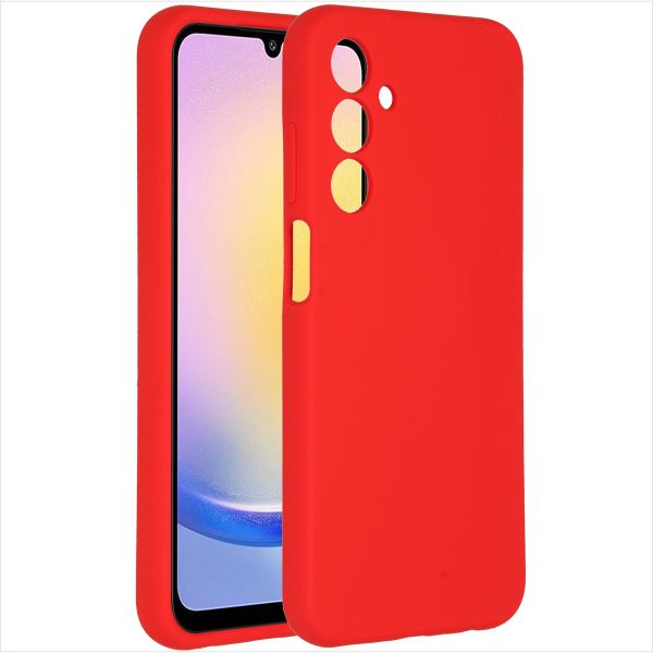 Accezz Coque Liquid Silicone Samsung Galaxy A25 (5G) - Rouge