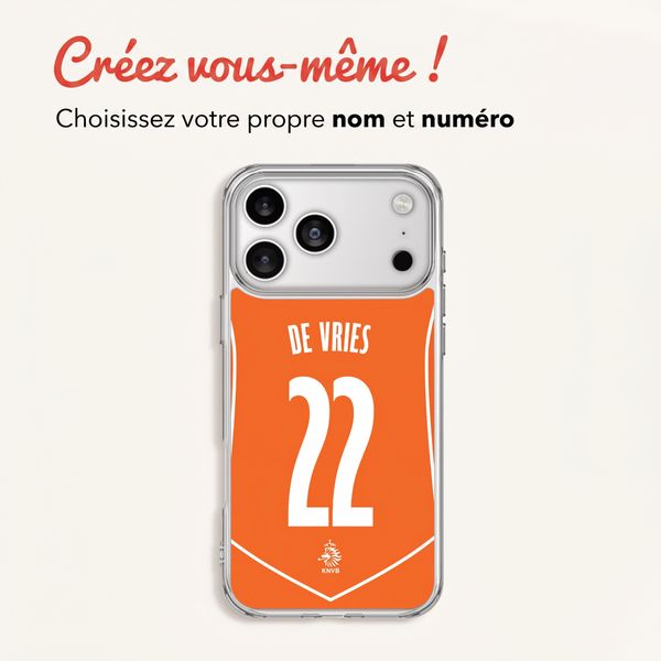 Crée ta propre coque arrière transparente Nederlands Elftal Apple iPhone 17 Pro Max - Équipe nationale néerlandaise '04