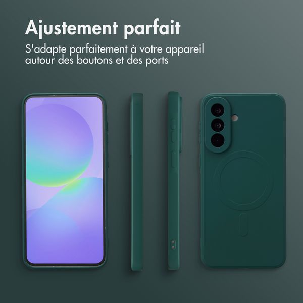 imoshion Coque Couleur avec MagSafe Samsung Galaxy A37 (5G) - Vert foncé