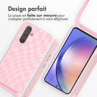 imoshion Coque design en silicone avec cordon Samsung Galaxy A54 (5G) - Retro Pink