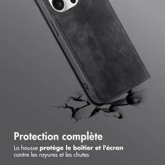 imoshion Étui de téléphone portefeuille Slim Apple iPhone 12 (Pro) - Noir