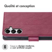 imoshion Étui de téléphone portefeuille Luxe Samsung Galaxy S25 - Bordeaux