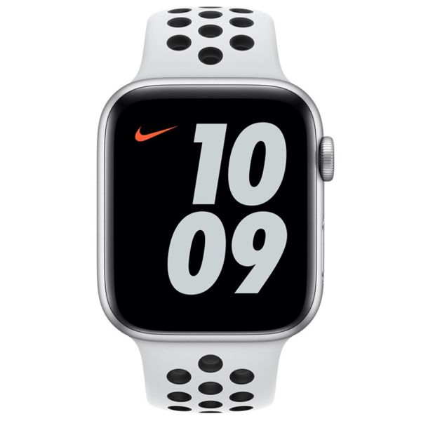 Apple Bracelet Nike Sport Apple Watch Series 1 t/m 9 / SE (38/40/41 mm) | Series 10 / 11 (42 mm) - Pure Platinum / Black