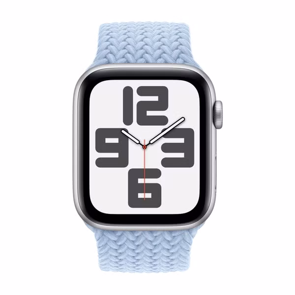Apple Bracelet Solo tressé Apple Watch | 44/45/46/49 mm - Taille 5 - Light Blue