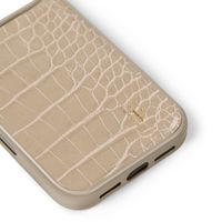 iDeal of Sweden Coque MagSafe en cuir végétalien Apple iPhone 17 Pro - Warm Beige Croco