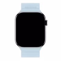 Holdit Bracelet en silicone magnétique Apple Watch Series 1 - 11 / SE / Ultra (44/45/46/49 mm) - Mineral Blue / Grey