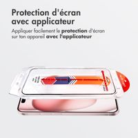Accezz Protecteur d’écran en verre trempé + Applicateur Apple iPhone 16 / 15