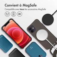 imoshion Coque de couleur avec cordon amovible MagSafe iPhone 12 (Pro) - Black Coffee