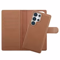 Selencia Étui portefeuille amovible Olyn avec MagSafe Samsung Galaxy S25 Ultra - Marron