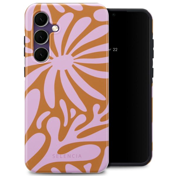 Selencia Coque arrière Vivid Tough Galaxy S24 FE - Modern Bloom Pink