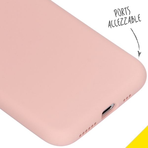 Accezz Coque Liquid Silicone iPhone Xs / X - Rose