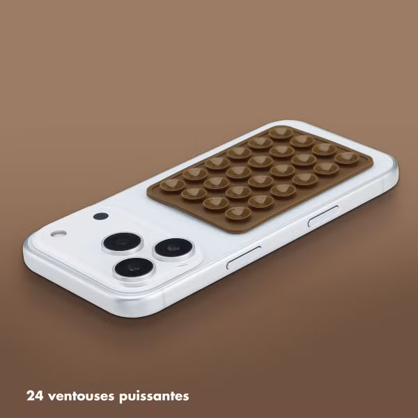 Selencia Pack de 2 Supports de téléphone à ventouse - Mocha Brown