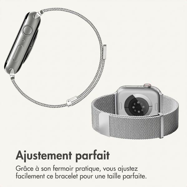 imoshion Bracelet magnétique milanais Apple Watch | 44/45/46/49 mm - Argent