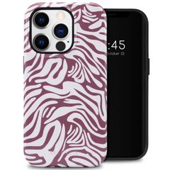 Selencia Coque arrière Vivid Tough iPhone 14 Pro - Trippy Swirl Dark Rose