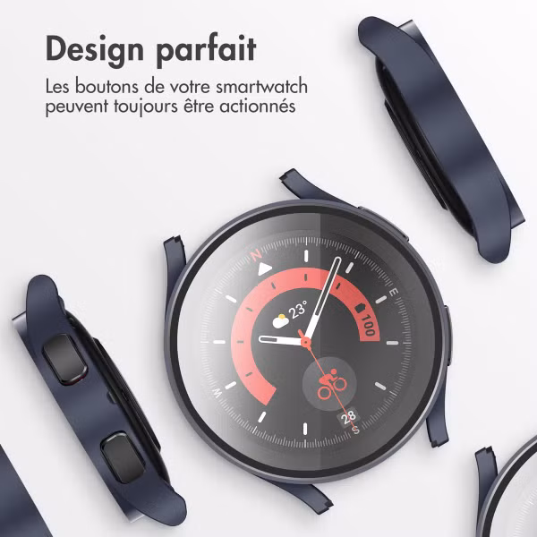 imoshion Coque rigide à couverture complète Samsung Galaxy Watch 4 - 44 mm - Bleu foncé