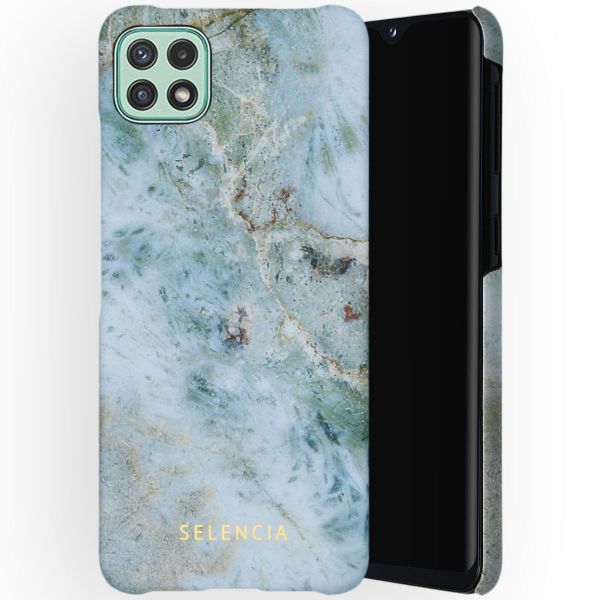 Selencia Coque Maya Fashion Samsung Galaxy A22 (5G) - Marble Blue