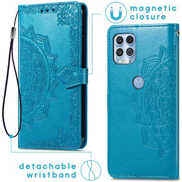 imoshion Etui de téléphone Mandala Motorola Moto G100 - Turquoise