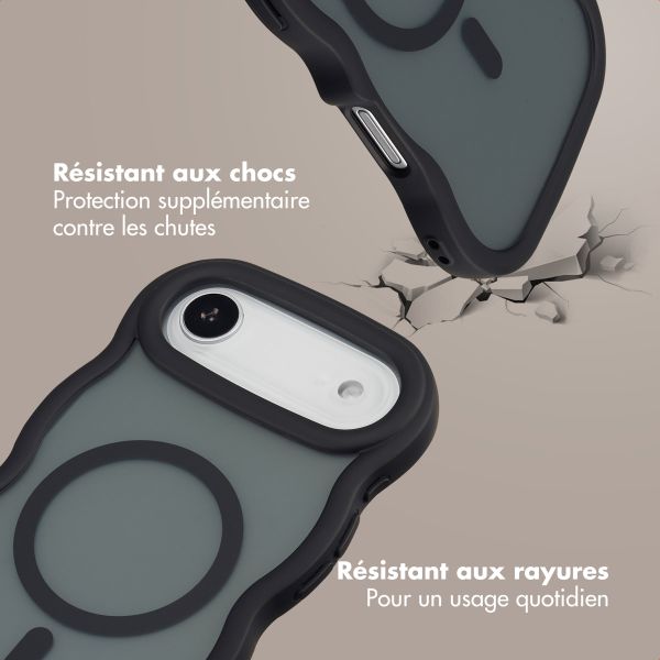 Selencia Coque arrière Wavy avec MagSafe Apple iPhone Air - Noir