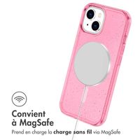 imoshion Coque Pailletée avec MagSafe Apple iPhone 15 - Paillettes Rose