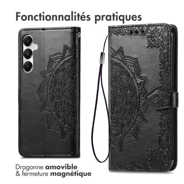 imoshion Etui de télephone Mandala Samsung Galaxy A35 - Noir