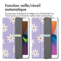 imoshion Coque tablette Design Trifold Apple iPad 9 (2021) 10.2 pouces / iPad 8 (2020) 10.2 pouces / iPad 7 (2019) 10.2 pouces - Flowers Distance