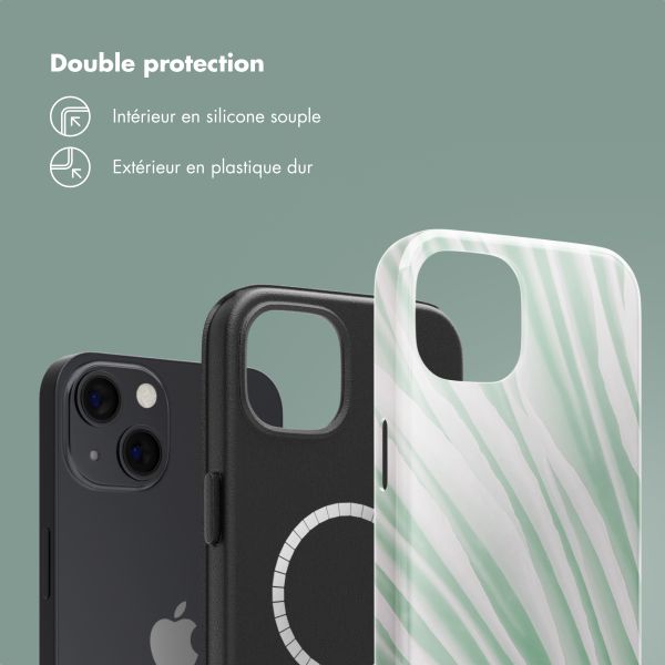 Selencia Coque arrière Vivid Tough avec MagSafe iPhone 13 - Nature Grayed Jade