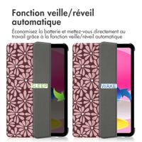 imoshion Coque tablette Design Trifold Apple iPad 11 (2025) 11 pouces A16 / iPad 10 (2022) 10.9 pouces - Bloom Love Blush