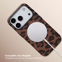 Selencia Coque Sabi imprimé panthère avec MagSafe Apple iPhone 17 Pro - Mocha Brown