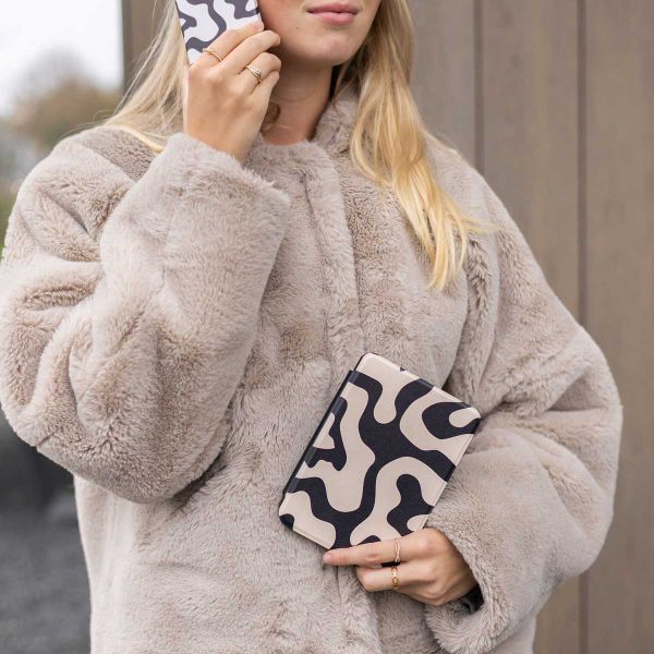 Selencia Étui de liseuse portefeuille Vivid Kobo Clara Colour / Clara BW - Art Wave Black