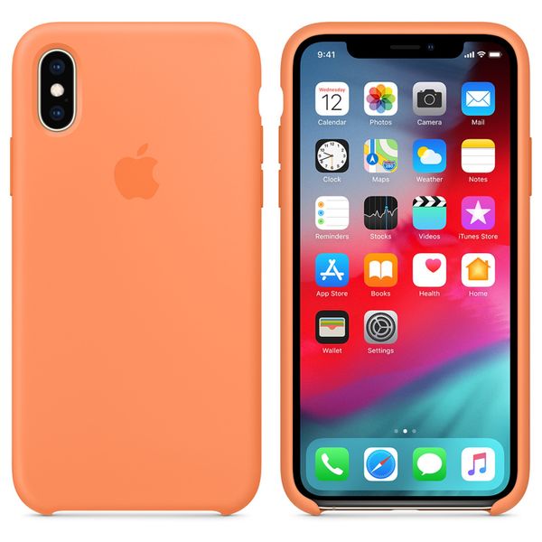 Apple Coque en silicone Apple iPhone Xs / X - Papaya