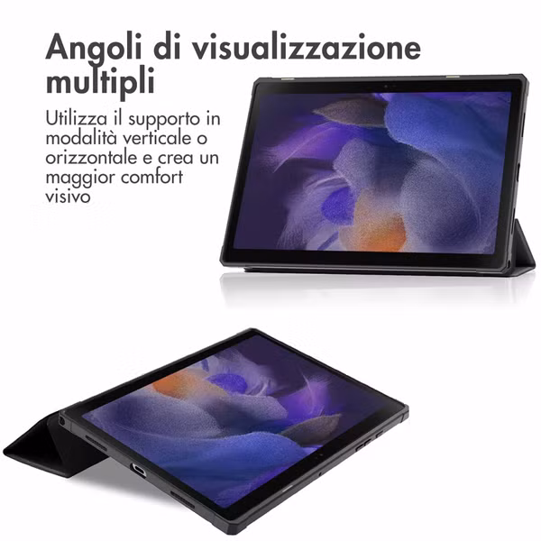 imoshion Coque tablette Trifold Samsung Galaxy Tab A8 - Noir