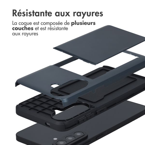 imoshion Coque arrière avec porte-cartes Samsung Galaxy A57 (5G) - Bleu foncé