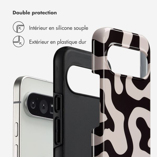 Selencia Coque arrière Vivid Google Pixel 10 / 10 Pro - Art Wave Black