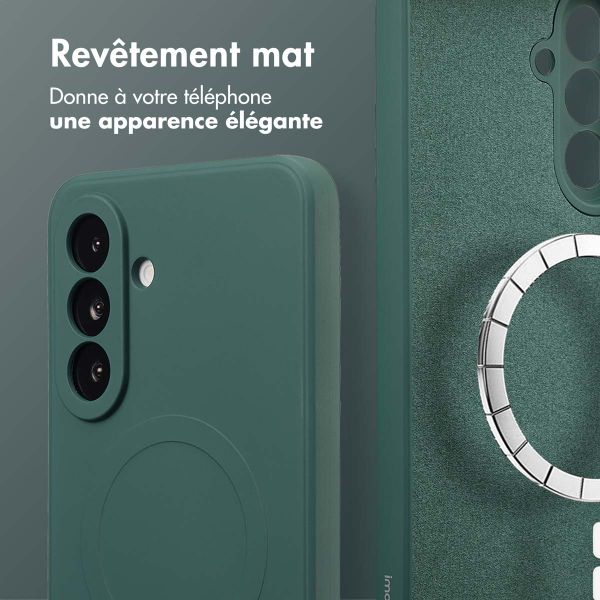 imoshion Coque Couleur avec MagSafe Samsung Galaxy A56 - Vert foncé