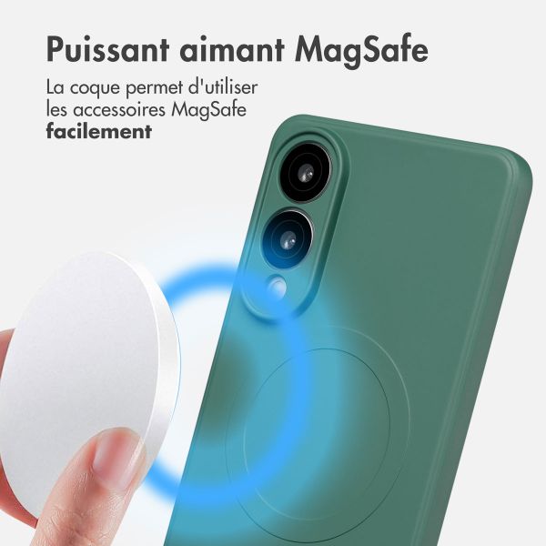 imoshion Coque Couleur avec MagSafe Samsung Galaxy S25 Edge - Vert foncé