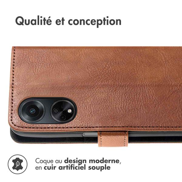 imoshion Étui de télephone portefeuille Oppo A98 - Marron