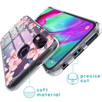 imoshion Coque Design Samsung Galaxy A40 - Fleur - Rose