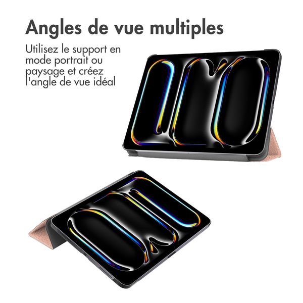 imoshion Coque tablette Trifold Apple iPad Pro 13 (2024) M4 - Rose Doré