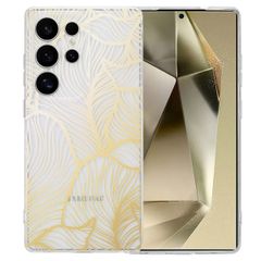 imoshion Coque Design Samsung Galaxy S25 Ultra - Golden Leaves Transparent
