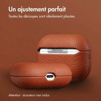 Accezz Coque en cuir véritable  Apple Airpods Pro - Cognac