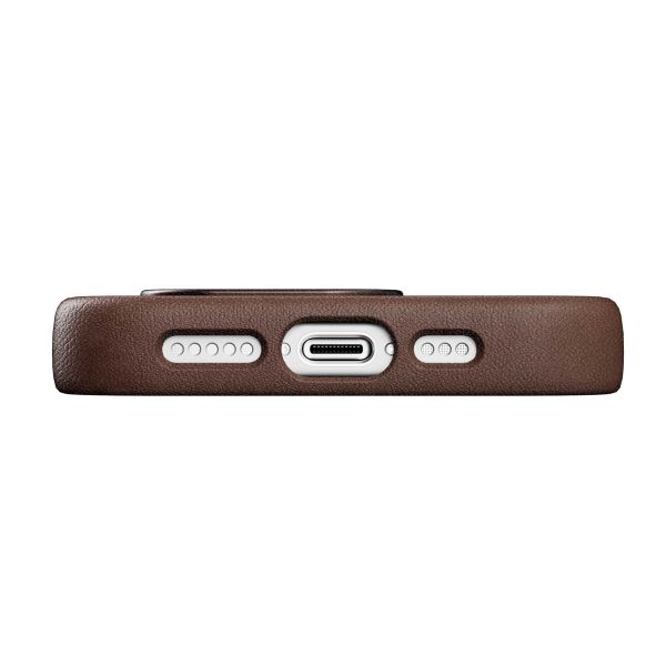 Woodcessories Coque Bio Leather MagSafe iPhone 15 Pro Max - Brun