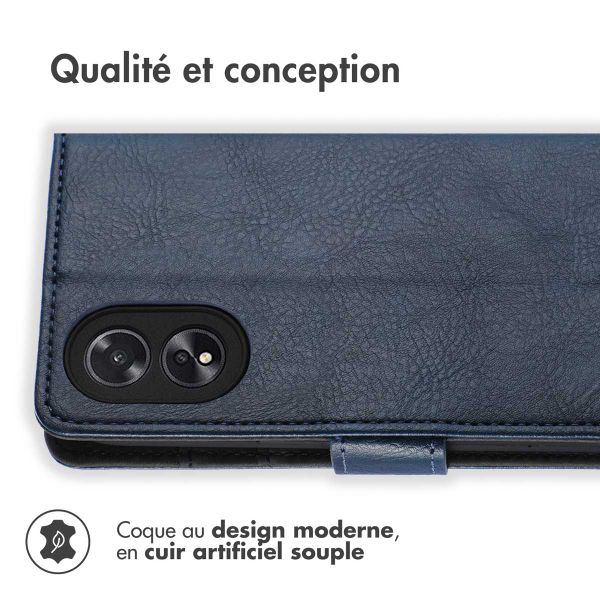 imoshion Étui de télephone portefeuille Oppo A18 / Oppo A38 - Bleu foncé