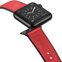 imoshion Bracelet en cuir véritable Apple Watch Series 1 t/m 9 / SE (38/40/41 mm) | Series 10 / 11 (42 mm) - Rouge