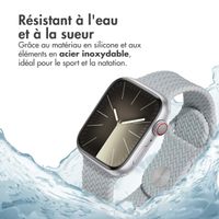 imoshion Bracelet tressé en silicone Apple Watch Series 1 t/m 9 / SE (38/40/41 mm) | Series 10 / 11 (42 mm) - Gris