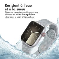 imoshion Bracelet en silicone tressé Apple Watch Series 1 à 9 / SE (38/40/41 mm) | Series 10 (42 mm) - Gris