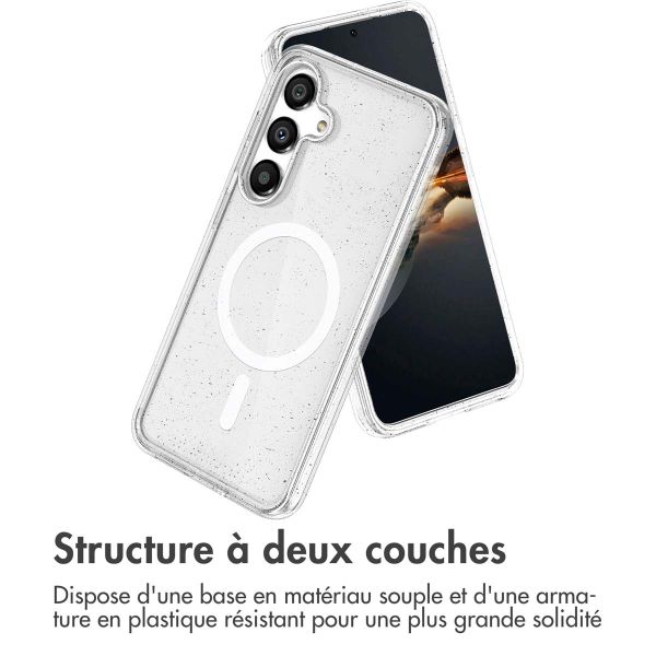 imoshion Coque Pailletée avec MagSafe Samsung Galaxy S25 Plus - Transparent