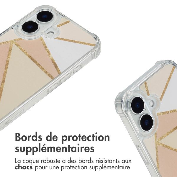 imoshion Coque Design avec cordon Apple iPhone 16 - Beige Graphic