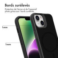 imoshion Rugged Hybrid Carbon Case avec MagSafe Apple iPhone 14 - Noir