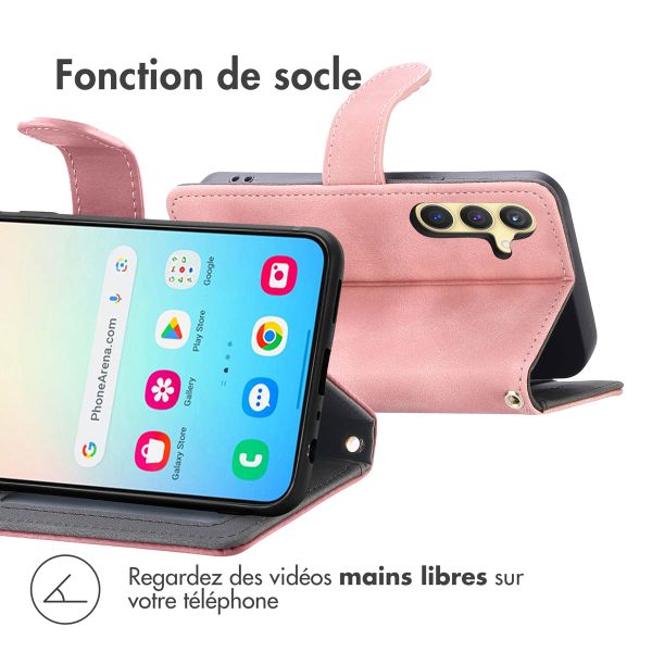 imoshion Etui de téléphone portefeuille avec cordon Samsung Galaxy S24 - Rose